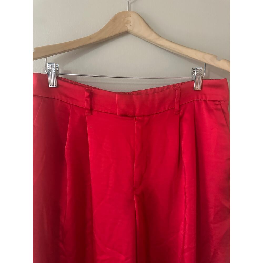 A New Day Red Satin Trousers Size 12 - Picture 3 of 8